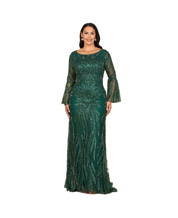 ララ レディース トップス ワンピース ハイネック Lara Womens High Neck Beadedress with Bell Sleeves Dark green グリーン