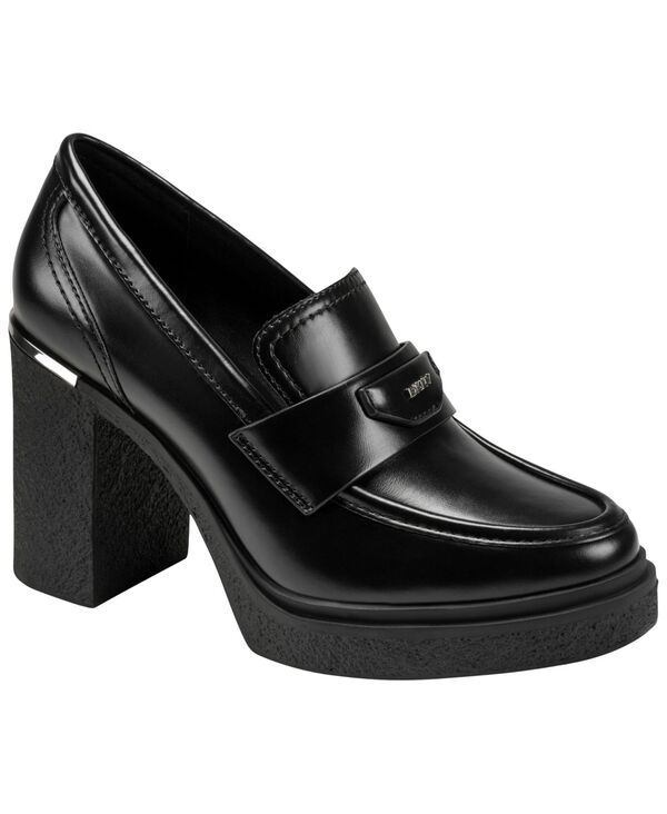 ダナ キャラン ニューヨーク レディース シューズ スリッポン・ローファー ヒール DKNY Womens Tafani SlipOn Heeled Loafer Pumps Black ブラック