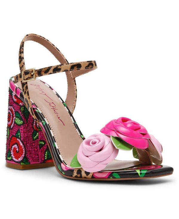 ベッツィジョンソン レディース シューズ サンダル Betsey Johnson Womens Haddley Open Toe Dressandals Leopard Multi マルチカラー