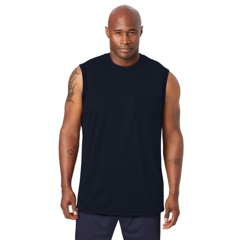 キングサイズ メンズ トップス Tシャツ トール KingSize Mens Big Tall Performance Muscle Tee Black ブラック