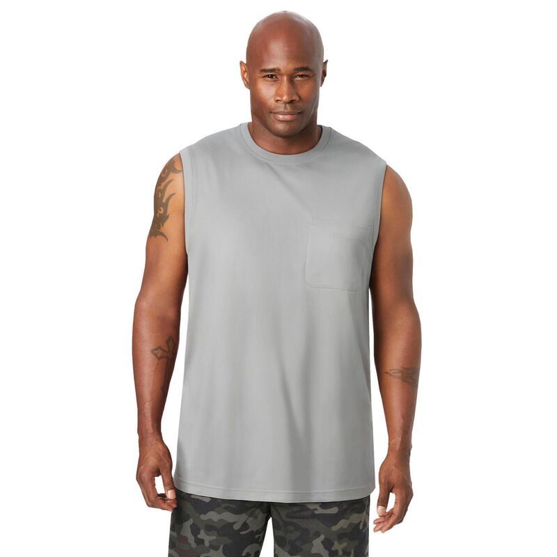 キングサイズ メンズ トップス Tシャツ トール KingSize Mens Big Tall Performance Muscle Tee Grey グレー