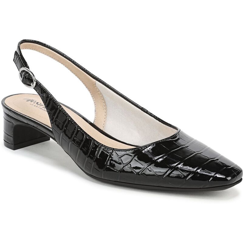 ライフストライド レディース シューズ パンプス LifeStride Lorena Womenslingback Dresshoes Black Croc ブラック