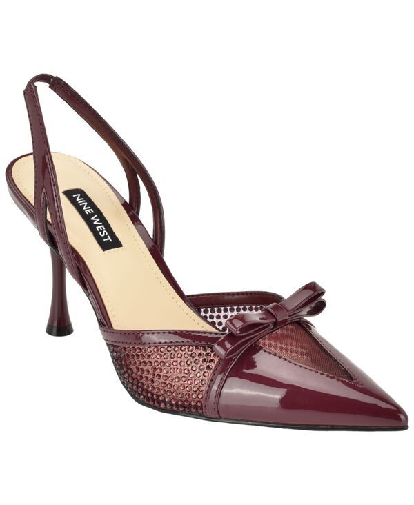ナインウェスト レディース シューズ パンプス Nine West Womens Padell Embellished Slingback Stiletto Pumps Burgundy Rhines