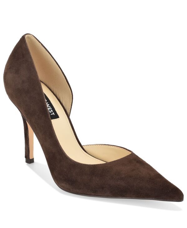 ナインウェスト レディース シューズ パンプス Nine West Womens Grezza dOrsay Pointed Toe Dress Pumps Dark Brown Suede ブラウン