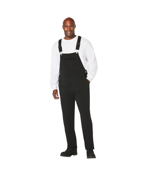 キングサイズ メンズ ボトムス カジュアルパンツ オーバーオール フリース KingSize Mens Fleece Overalls Black ブラック