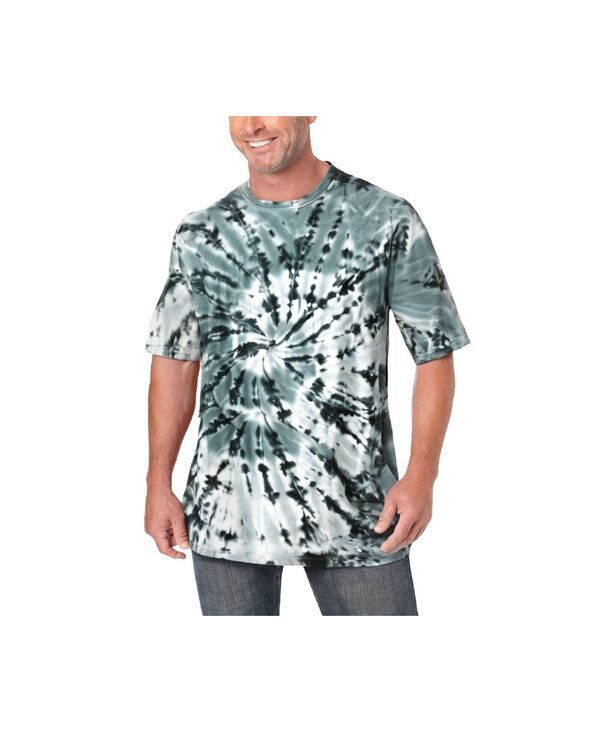 キングサイズ メンズ トップス Tシャツ クルーネック トール KingSize Big TallightweightieDye Crewneck Tee Grey tie dye グレー