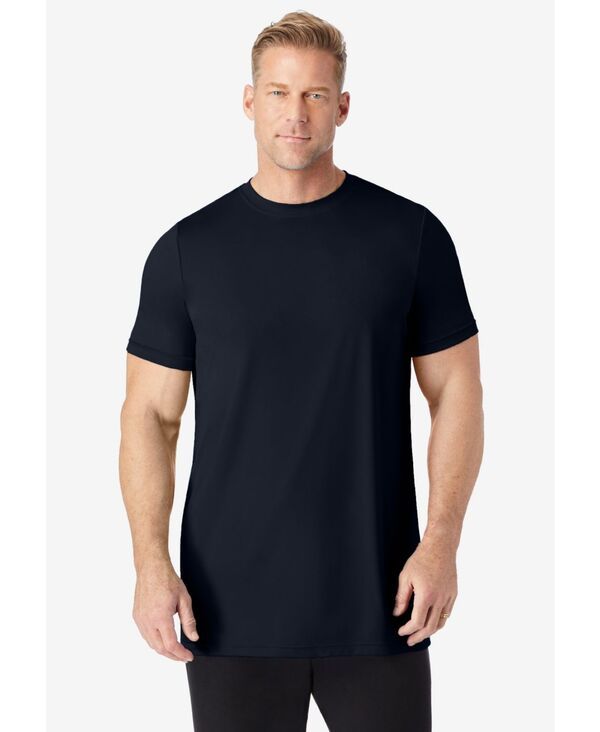 キングサイズ メンズ トップス Tシャツ クルーネック トール KingSize Big Tall No Sweat LongerLength Short Sleeve Crewneck Tee Bl