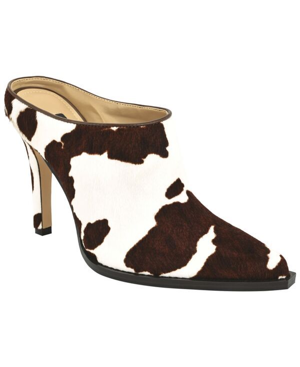 ナインウェスト レディース シューズ パンプス Nine West Womens Reiser Pointed Toe Stiletto Dress Mules BrownCream Calf Hai