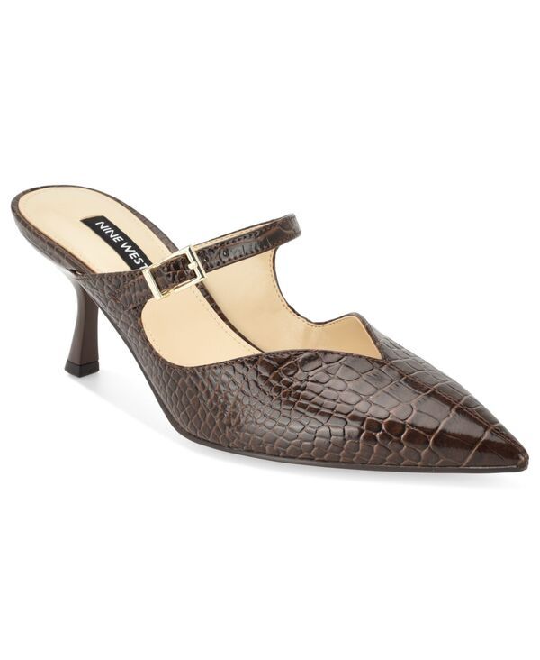 ナインウェスト レディース シューズ スリッポン・ローファー Nine West Womens Paytonn Mary Jane SlipOn Stiletto Pumps Brown Croco 25,404円