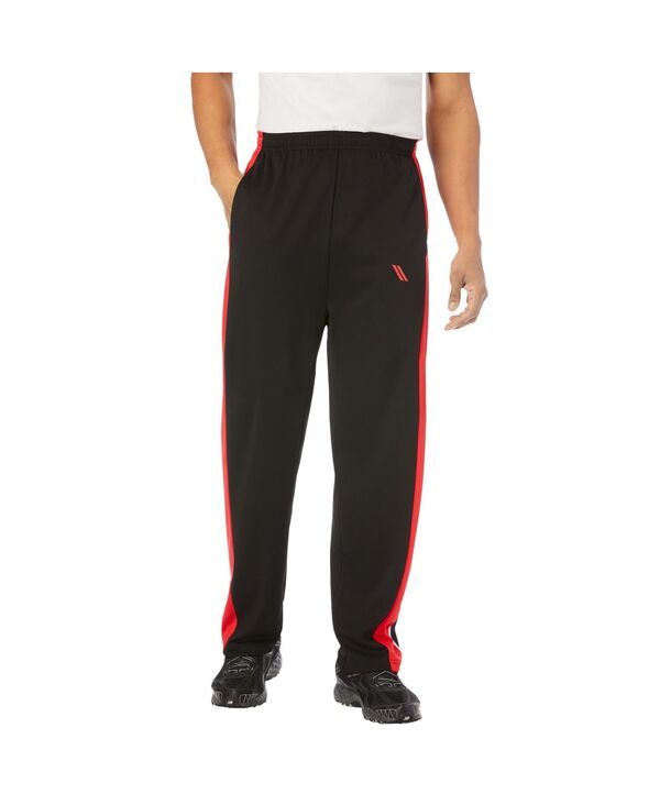 キングサイズ メンズ ボトムス カジュアルパンツ トール KingSize Big Tall Power Wicking Pants Black blaze red ブラック