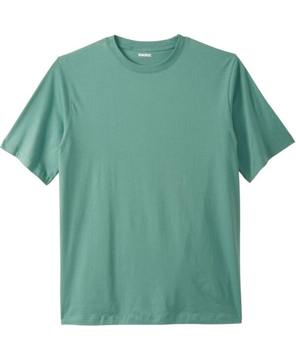 キングサイズ メンズ トップス Tシャツ クルーネック トール KingSize Big Tall ShrinkLess Lightweight Crewneck TShirt Vintage gre
