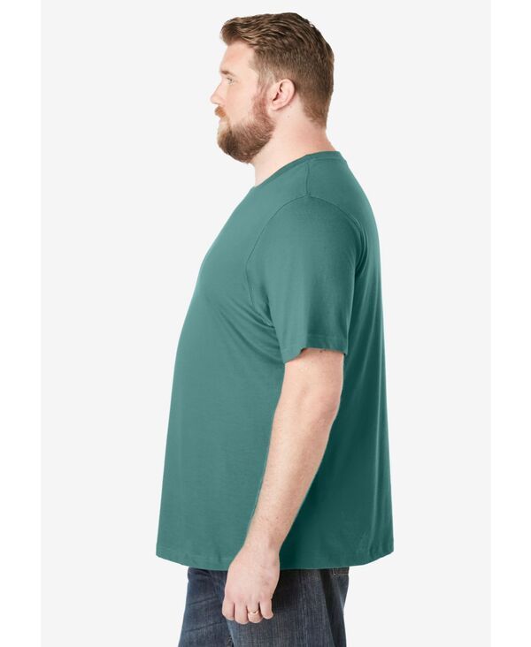 キングサイズ メンズ トップス Tシャツ クルーネック トール KingSize Big Tall ShrinkLess Lightweight Crewneck TShirt Vintage gre