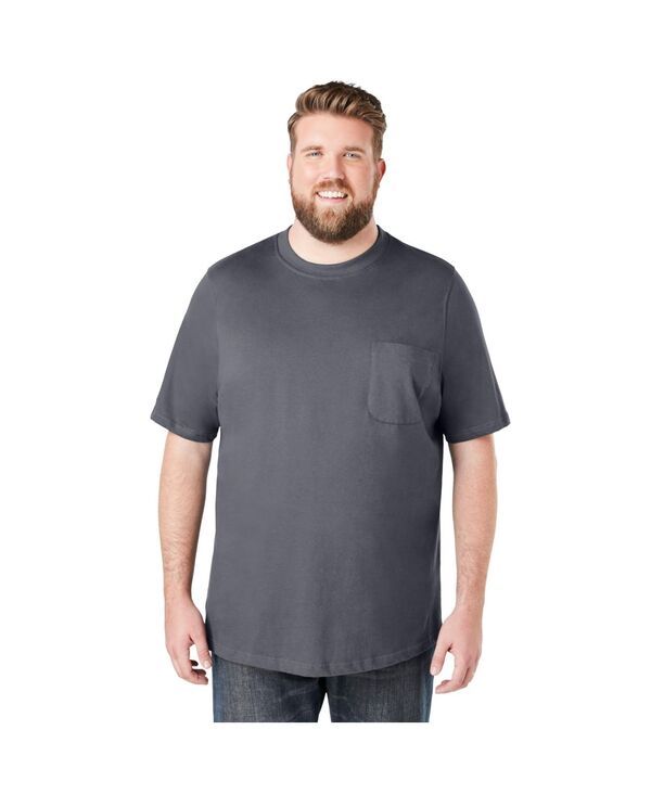 ボルダークリーク メンズ トップス Tシャツ クルーネック トール Boulder Creek Big Tall by KingSize Heavyweight Pocket Crewneck TSh