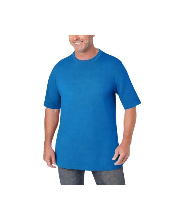 キングサイズ メンズ トップス Tシャツ クルーネック トール KingSize Big Tall ShrinkLess Lightweight Crewneck TShirt Royal blue