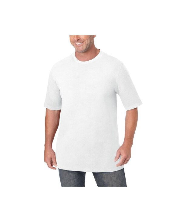 キングサイズ メンズ トップス Tシャツ クルーネック トール KingSize Big Tall ShrinkLess Lightweight Crewneck TShirt White ホワイト