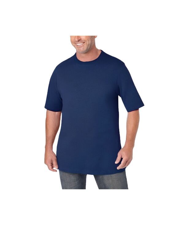 キングサイズ メンズ トップス Tシャツ クルーネック トール KingSize Big Tall ShrinkLess Lightweight Crewneck TShirt Navy ネイビー 9,571円