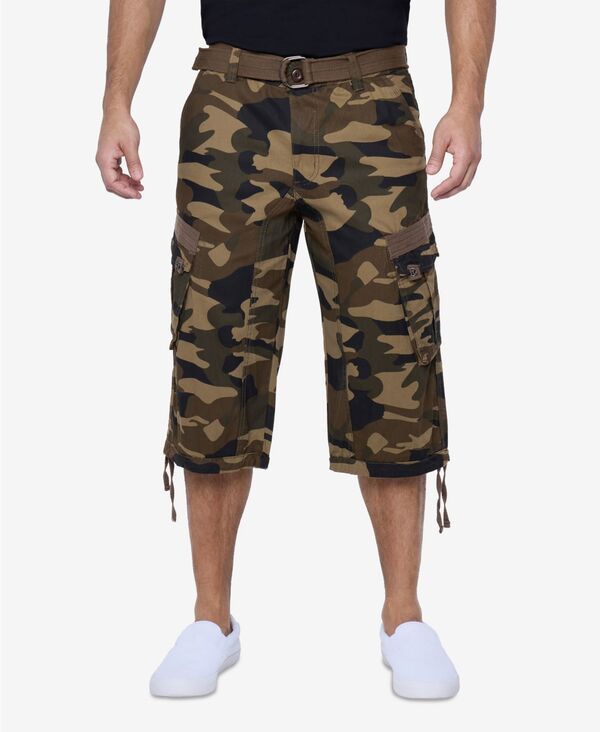 エックスレイ メンズ ボトムス ハーフパンツ・ショーツ トール ショートパンツ Big Tall XRAY Belted Below Knee Long Cargo Shorts Brown camo 8,986円