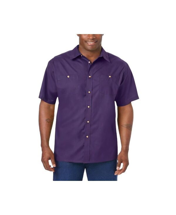 キングサイズ メンズ トップス シャツ ボタンダウン トール ダウン KingSize Big Tall Solid WrinkleResistant Short Sleeve Button Down