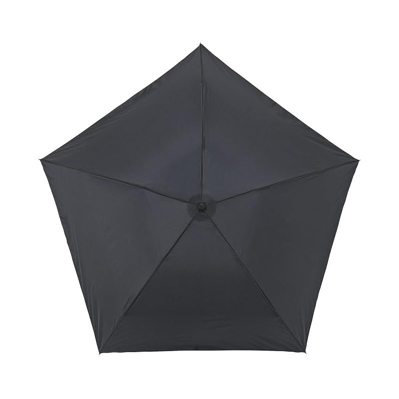 【新品】 [AMVEL]アンベル 折りたたみ傘 pentagon LARGE 世界最軽量級 79g コンパクト 収納 3.5cm×23cm カーボン骨 晴雨兼用 耐風 雨用 雨傘 撥水 UVカット 男女兼用 A2720 (ブラック)