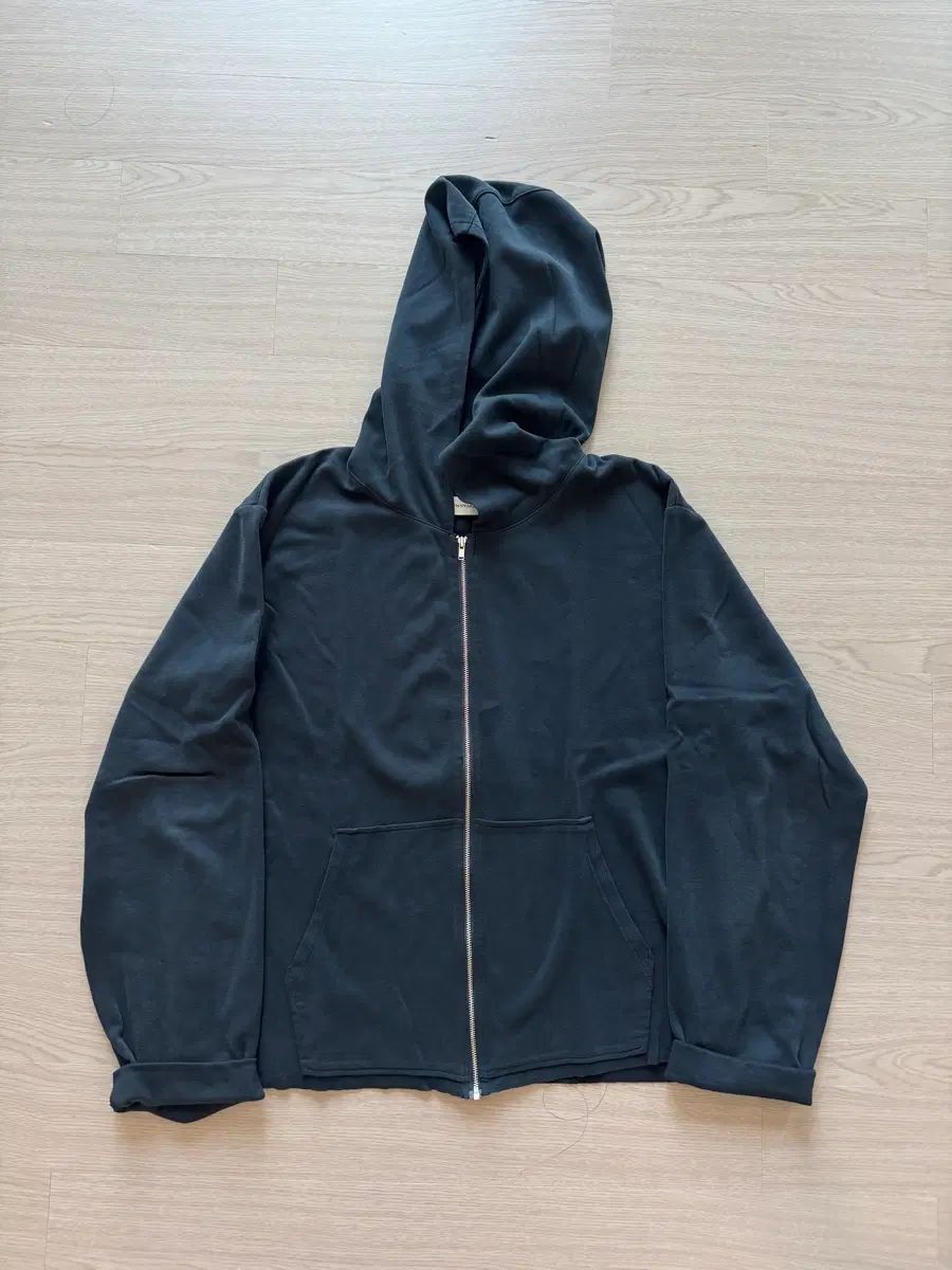 出品 3 BROWNYARD ブラウンヤード スムース ジャージ フード ジップアップ ブラック