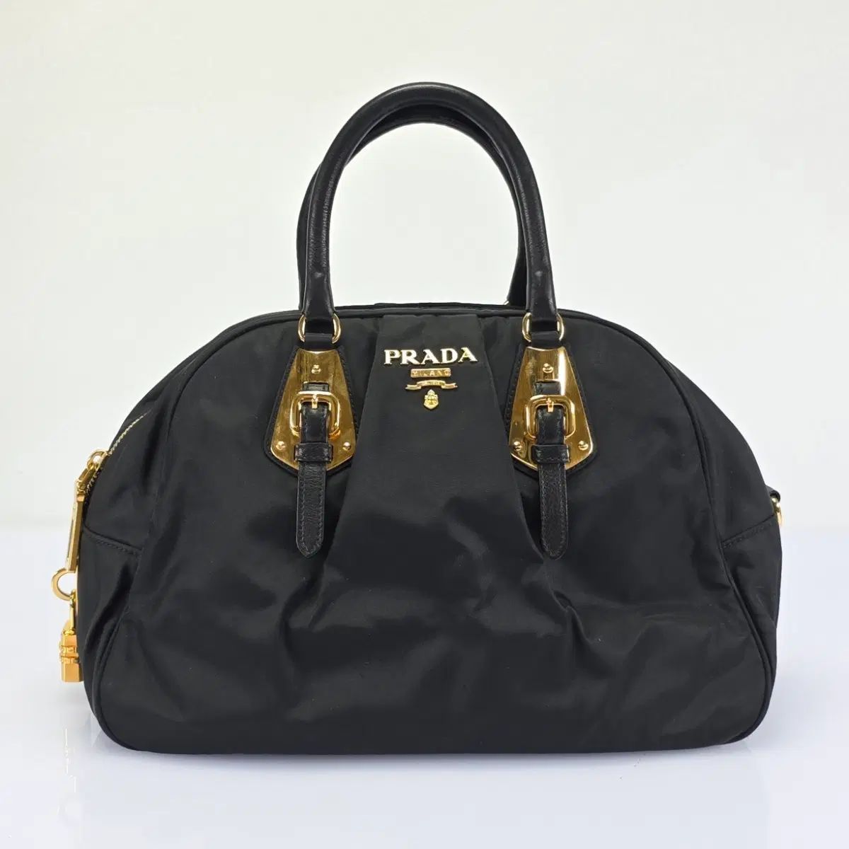 PRADA テスート ナイロン バウレット サッチェルバッグ -