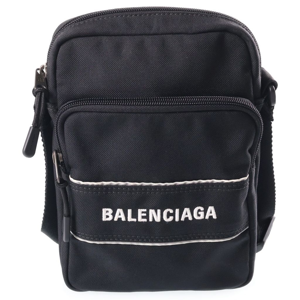 BALENCIAGA (バレンシアガ) スポーツ メッセンジャー ロゴ刺繍 ショルダーバッグ ブラック 638657