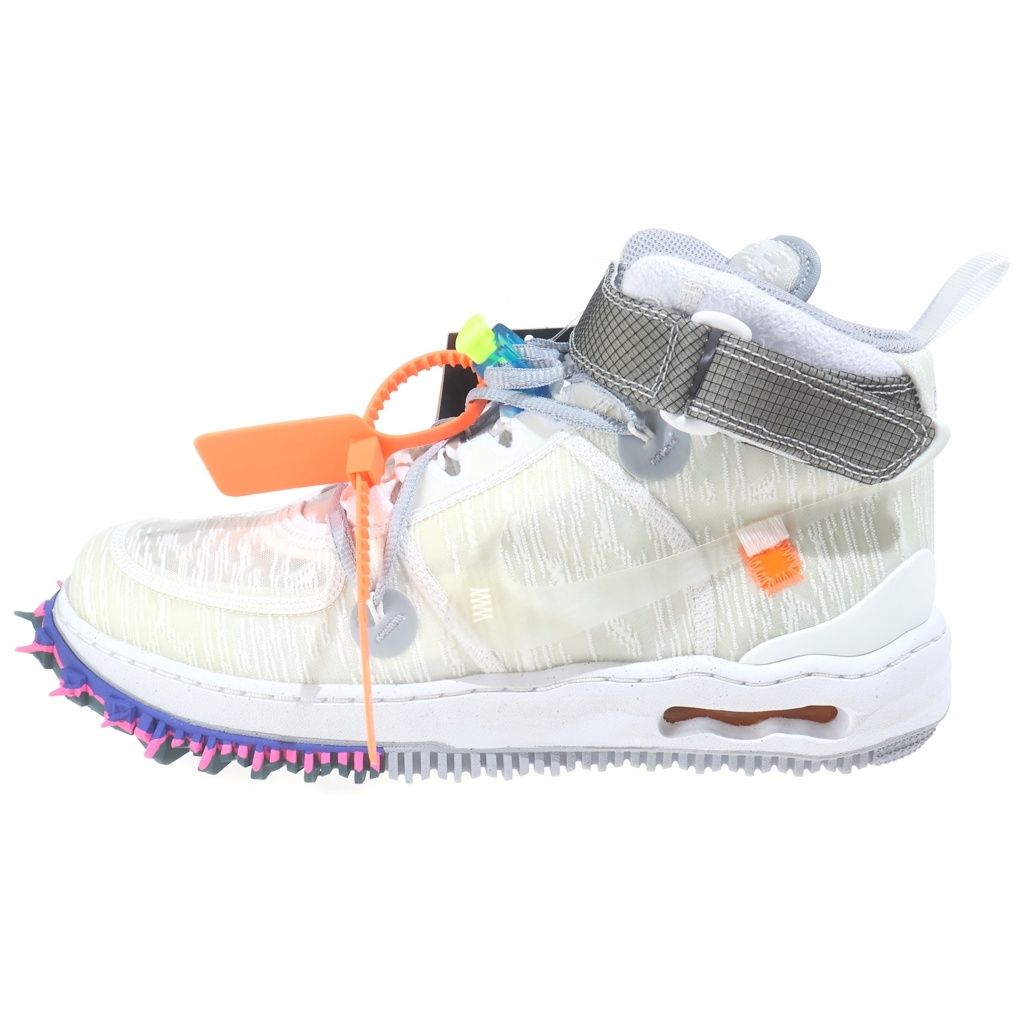 NIKE (ナイキ) ×OFF WHITE AIR FORCE 1 MID SP DO6290-100 オフホワイト エアフォース1 ミッドカットスニーカー ホワイト US9.5/27.5cm