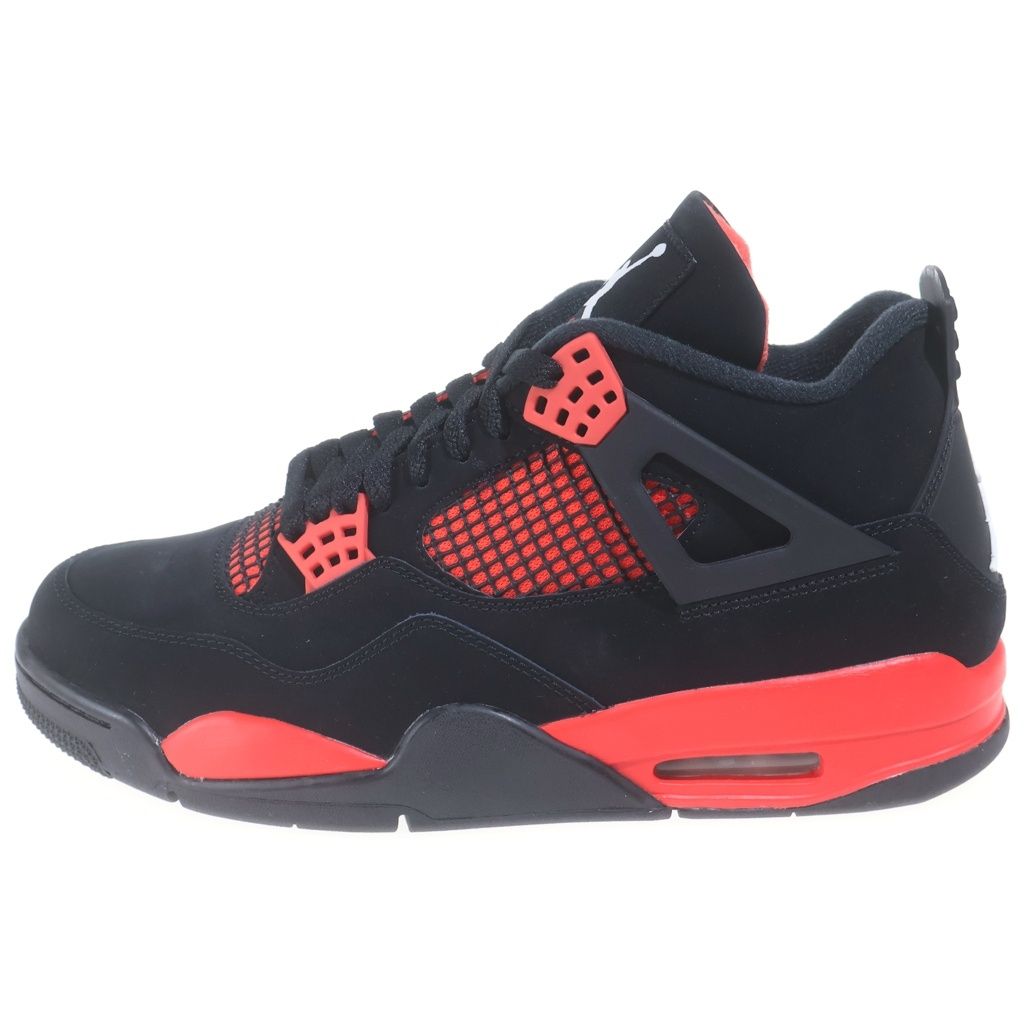 NIKE (ナイキ) AIR JORDAN 4 RED THUNDER/CRIMSON エアジョーダン4 ローカットスニーカー ブラック/レッド US9.5/27.5cm CT8527-016
