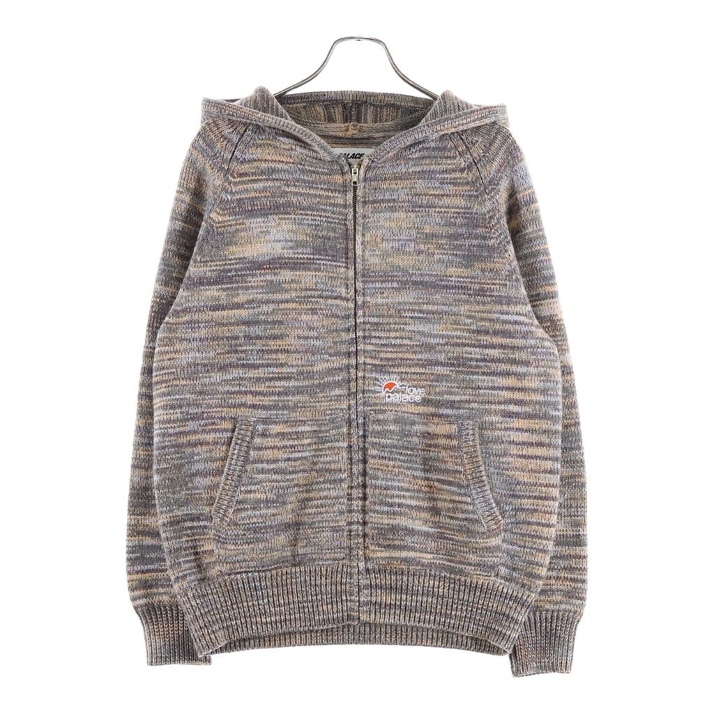 Palace Skateboards (パレススケートボーズ) SPACE KNIT ZIP UP HOODIE ロゴ刺繍 フーデッドジップアップパーカー マルチ 15,718円