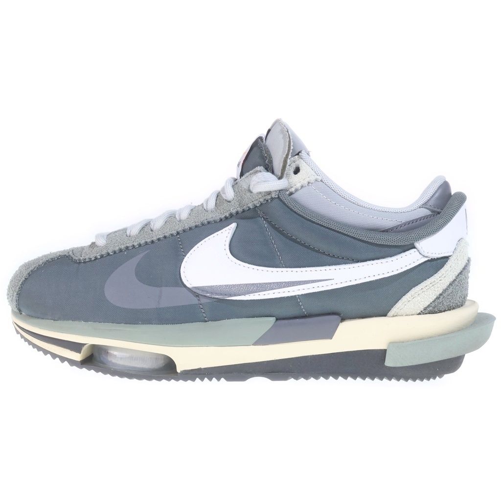 NIKE (ナイキ) ×SACAI ZOOM CORTEZ SP サカイ ズーム コルテッツ ローカットスニーカー グレー US9.5/27.5cm DQ0581-001