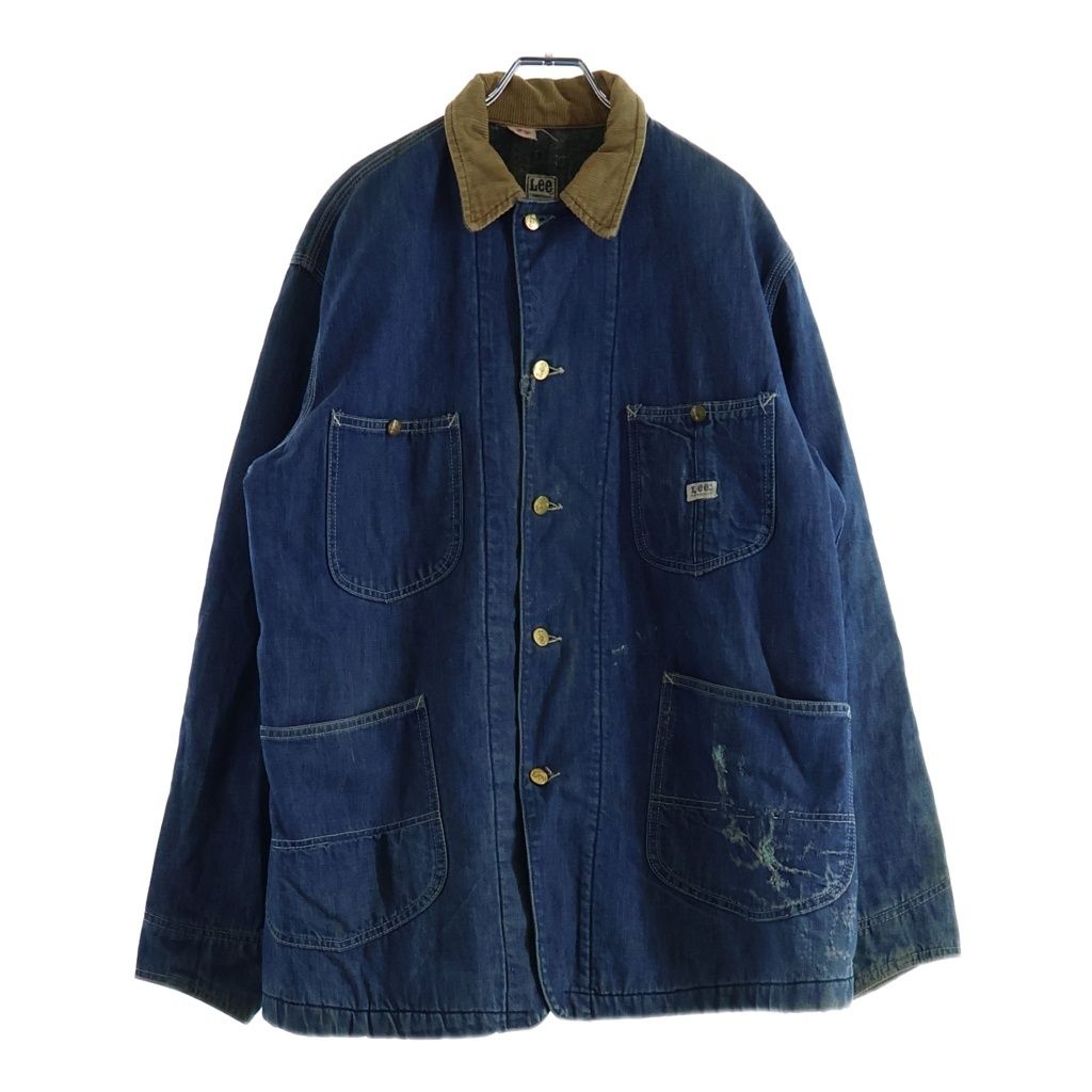 LEE (リー) VINTAGE 70s-80s 81-LJ 襟コーズ 縦縞ブランケット カバーオール インディゴ