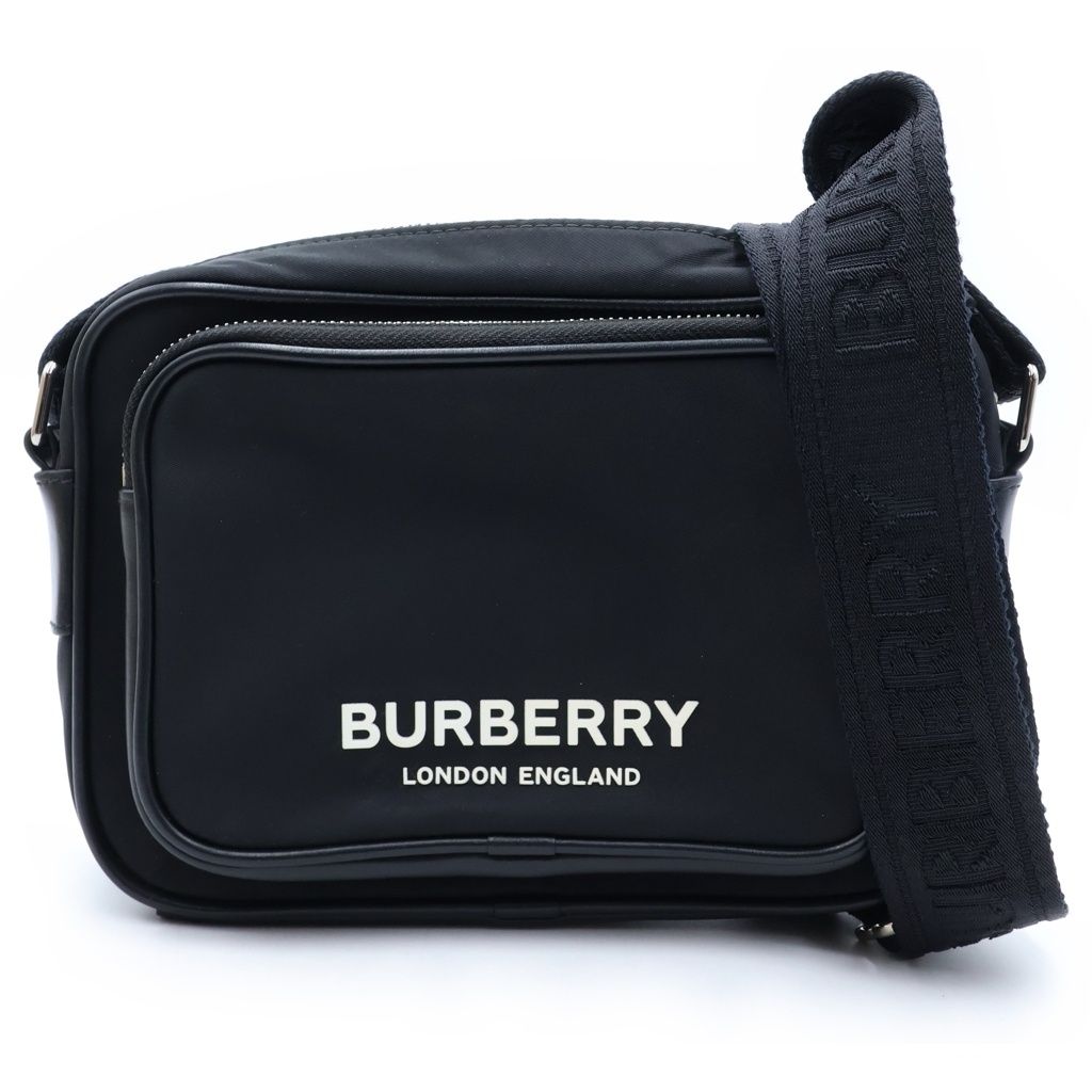 BURBERRY (バーバリー) ラバーロゴ クロスボディバッグ ショルダーバッグ ブラック 8049094