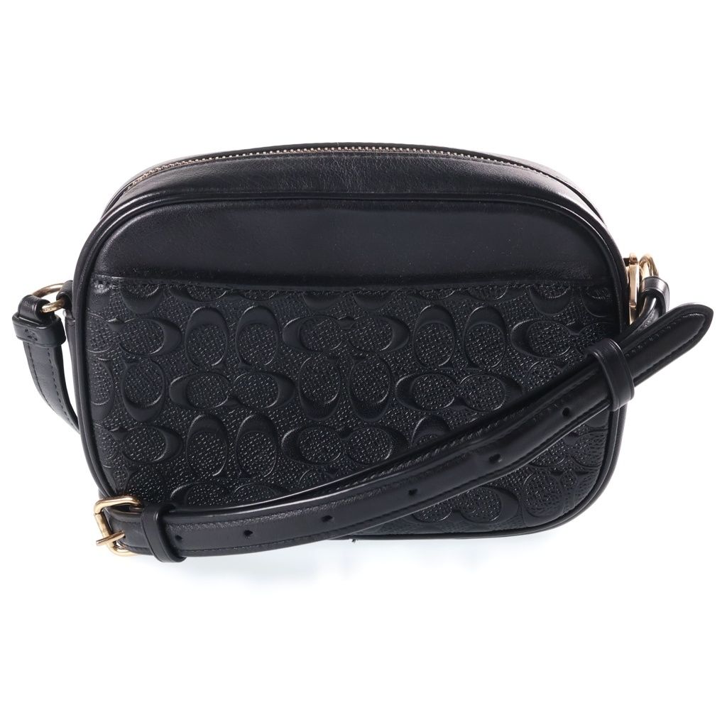 COACH (コーチ) ミニジェイミー シグネチャー ショルダーバッグ ミニバッグ ブラック レザー CC943 ゴールド金具
