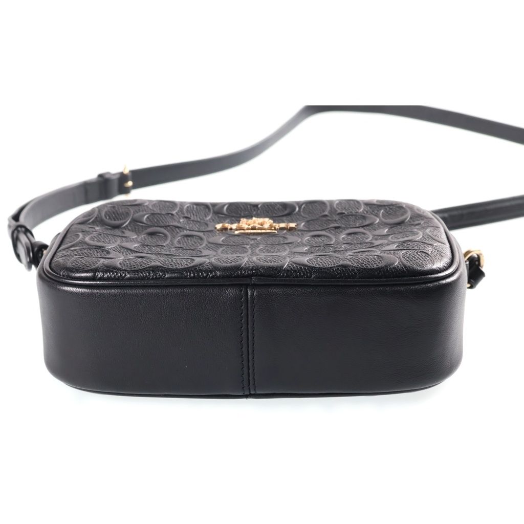 COACH (コーチ) ミニジェイミー シグネチャー ショルダーバッグ ミニバッグ ブラック レザー CC943 ゴールド金具