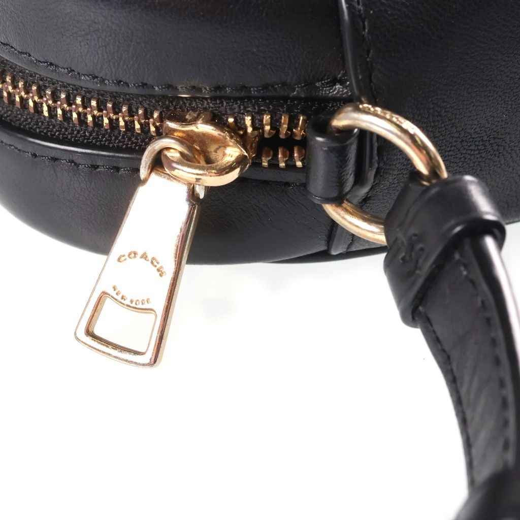 COACH (コーチ) ミニジェイミー シグネチャー ショルダーバッグ ミニバッグ ブラック レザー CC943 ゴールド金具