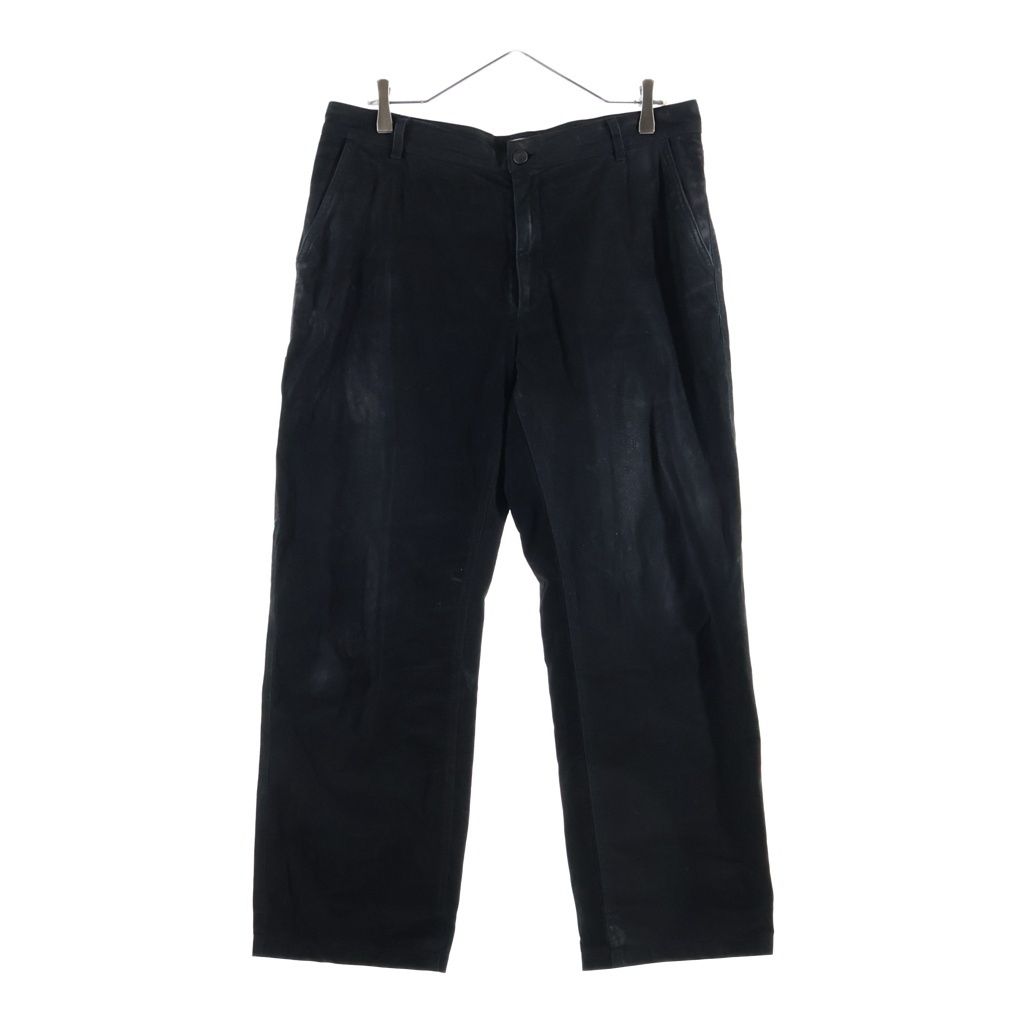 1205 (イチニーゼロゴ) Nubuck Leather Pant CLOVE-L ヌバックレザー ストレートパンツ ブラック