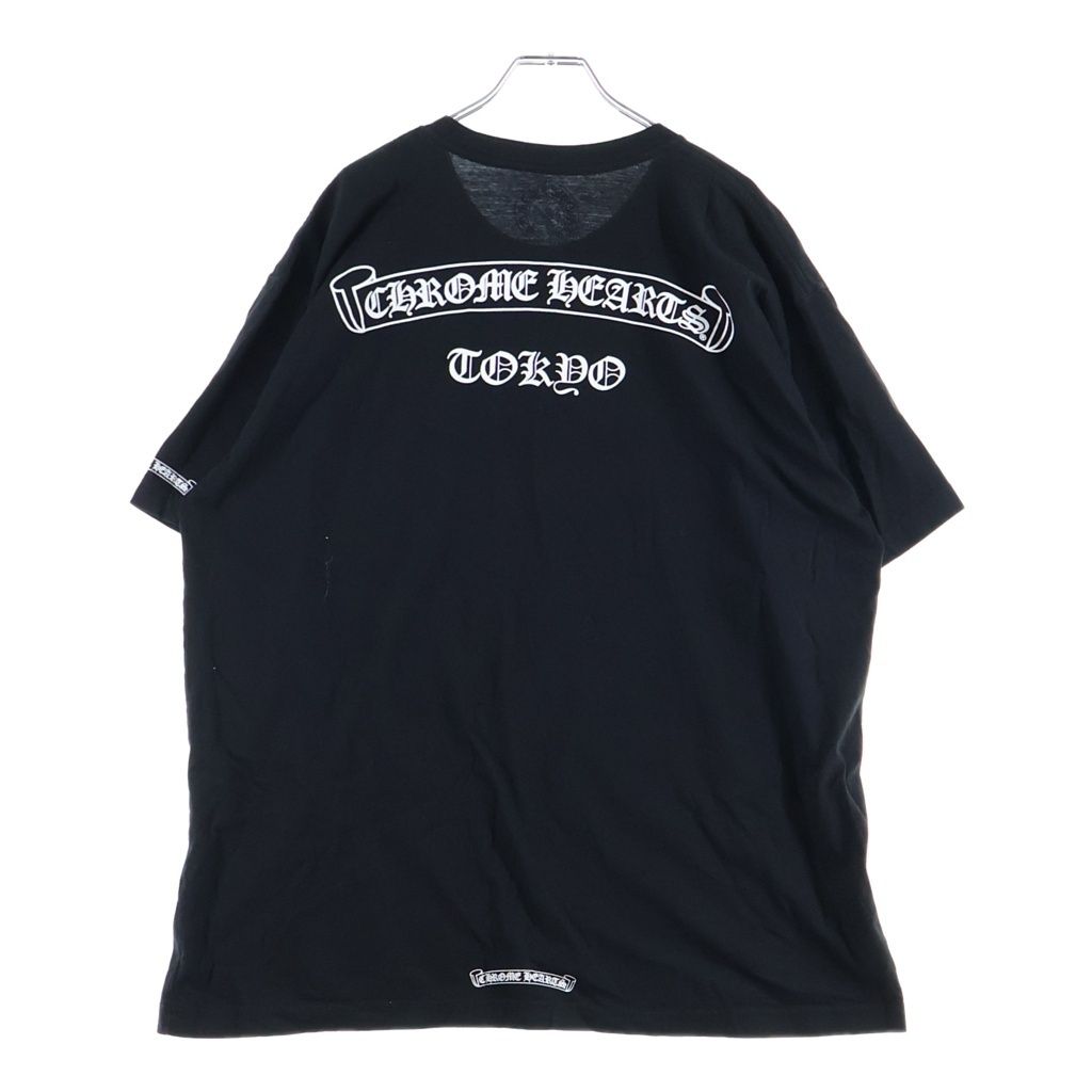 CHROME HEARTS (クロムハーツ) 東京限定スクロールラベルポケットTシャツ カットソー ブラック