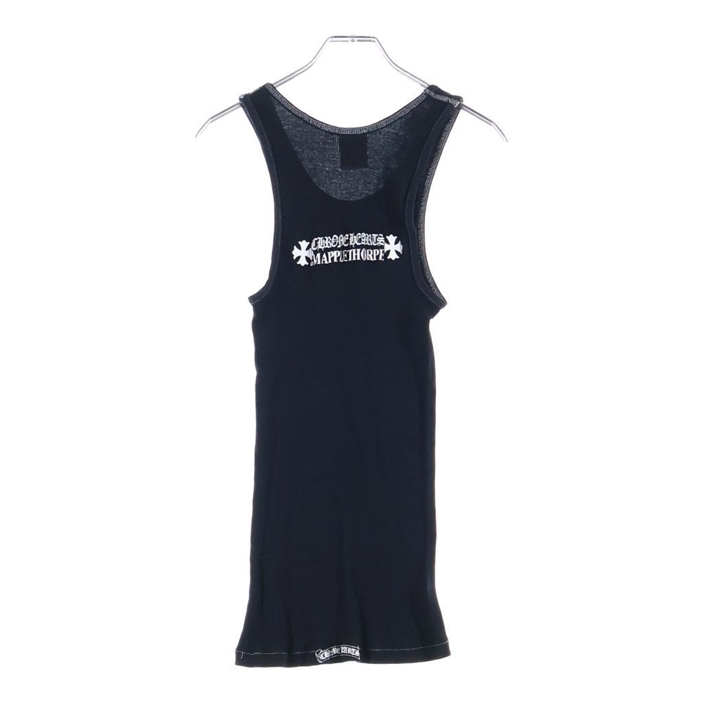 CHROME HEARTS (クロムハーツ) メイプルソーププリント リブタンクトップ ブラック コットン