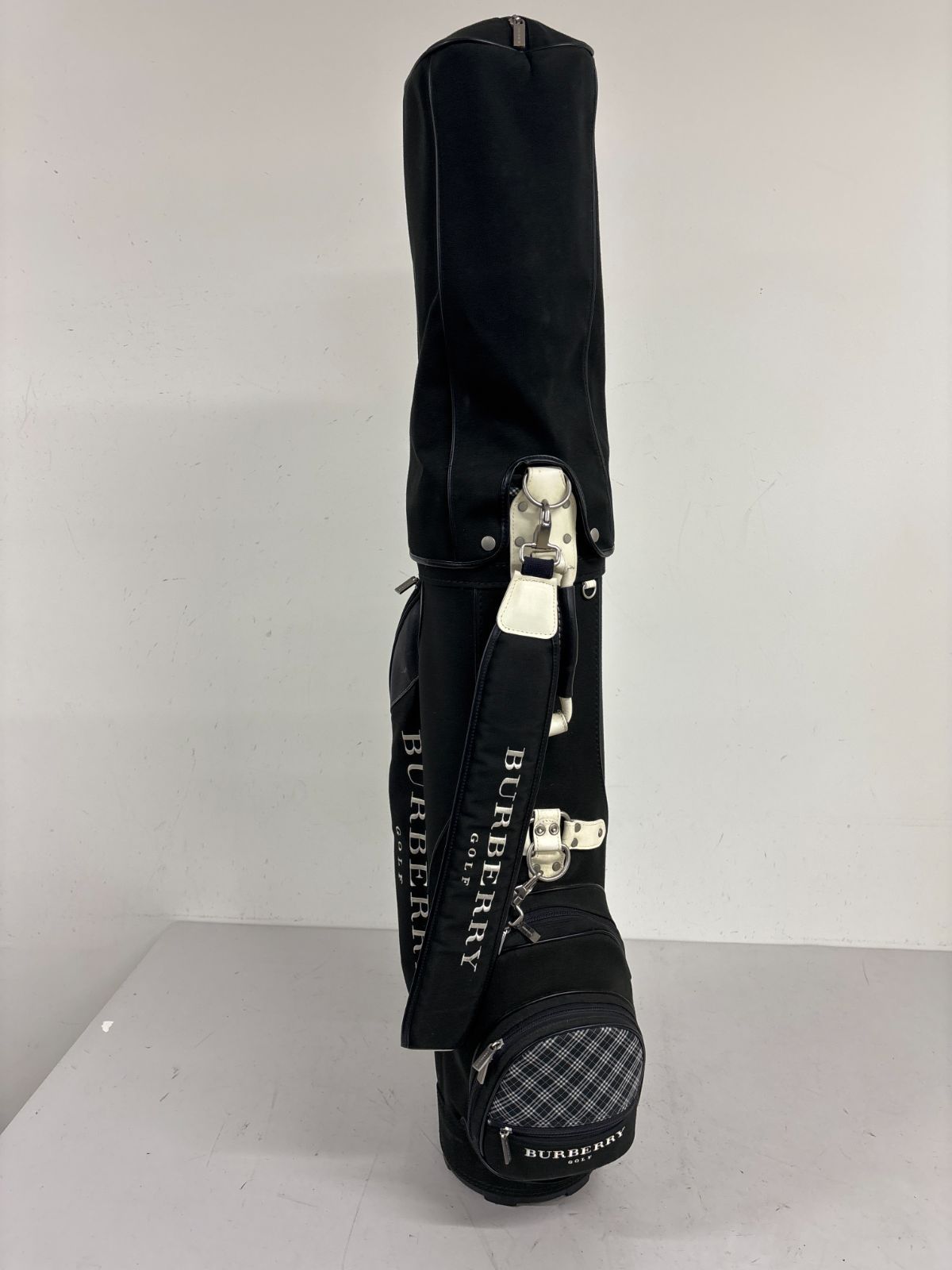 送料無料【希少】BURBERRY GOLF バーバリーゴルフ キャディバッグ 黒 6
