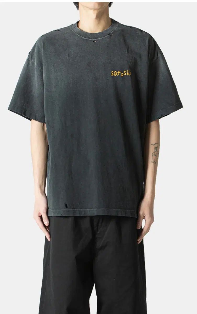 L 佐藤 ニット カモフラ ウォッシュド 半袖 Tシャツ 50,609円