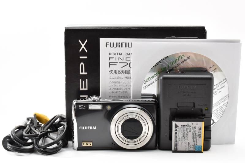 실용적인 광학 기기 (뷰티 박스 포함) 후지필름 후지필름 파인픽스 F70 EXR 블랙 블랙 컴팩트 디지털 카메라 #4511 -4