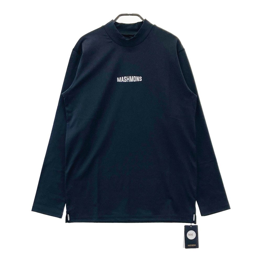 サイズ：M MASHMONS マシュモンズ MAS-7034 モックネック長袖Tシャツ ブラック系 [240101758425] ゴルフウェア メンズ ストスト