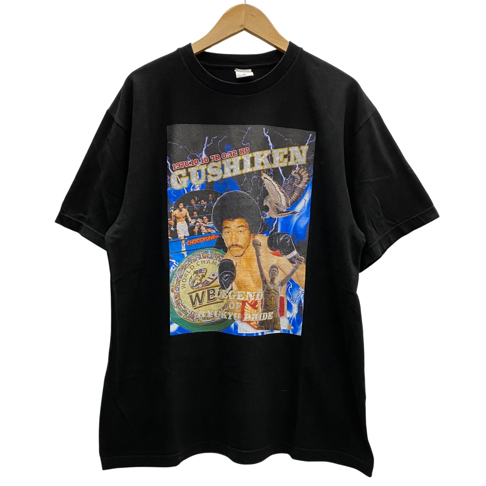 ブランド RAP TEE GUSHIKEN プリント Tシャツ ブラック XLサイズ 201MT-6499