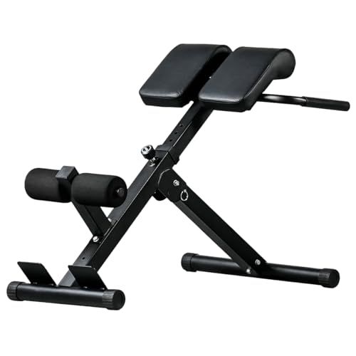 ★新品★リーディングエッジ バックエクステンションベンチ 折り畳み式 耐荷重110kg 角度調整機能 背筋 側腹筋 腹筋 トレーニング用 ブラック