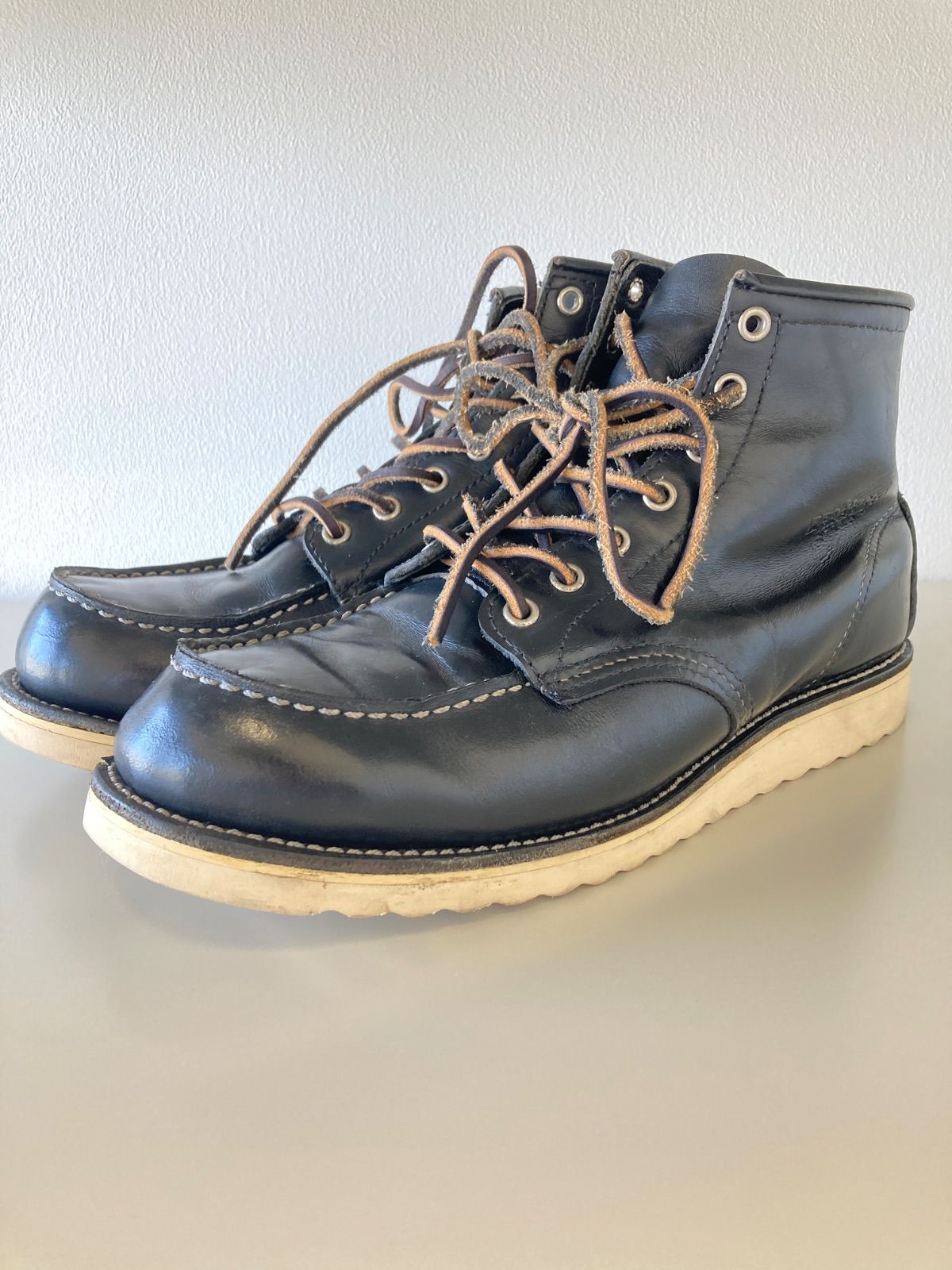 レッドウィング　RED WING 8130 アイリッシュセッター　モックトゥ　黒　28.0センチ　ソール紐交換済み 9,728円