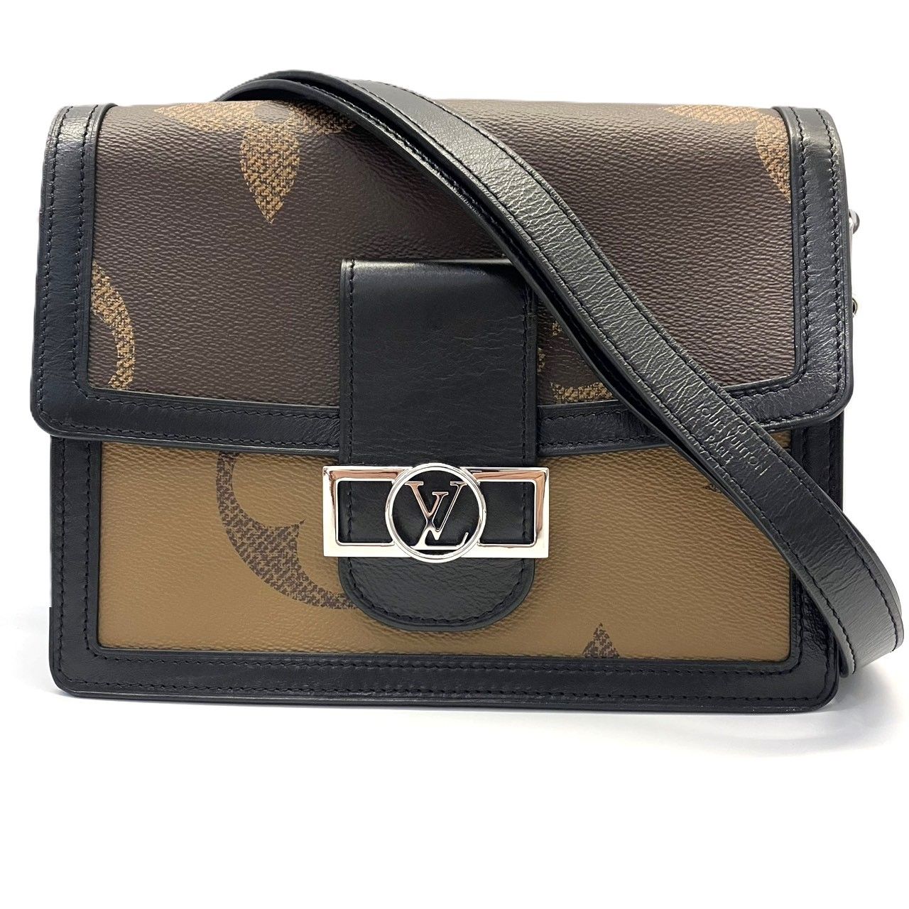 ルイヴィトン ドーフィーヌMM モノグラムジャイアント リバース ショルダーバッグ ブラウン M44599 LOUIS VUITTON ABランク 中古 121,000円