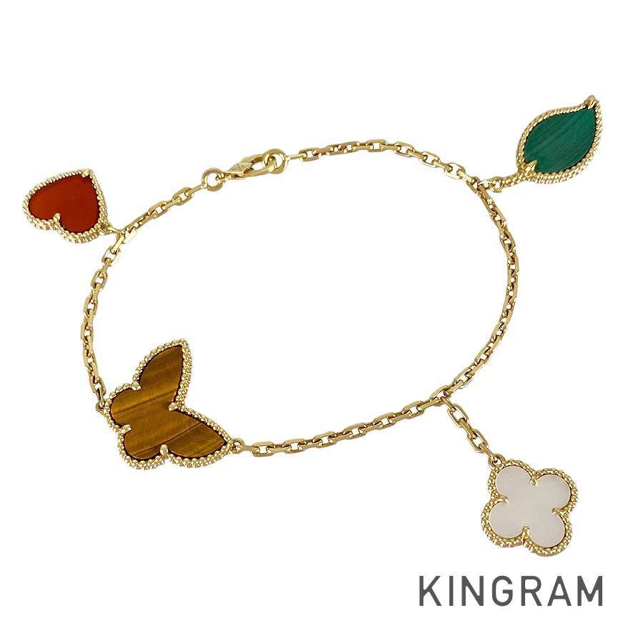 ヴァンクリーフ＆アーペル Van Cleef & Arpels ラッキー アルハンブラ K18YG カーネリアン ブレスレット sss【中古】