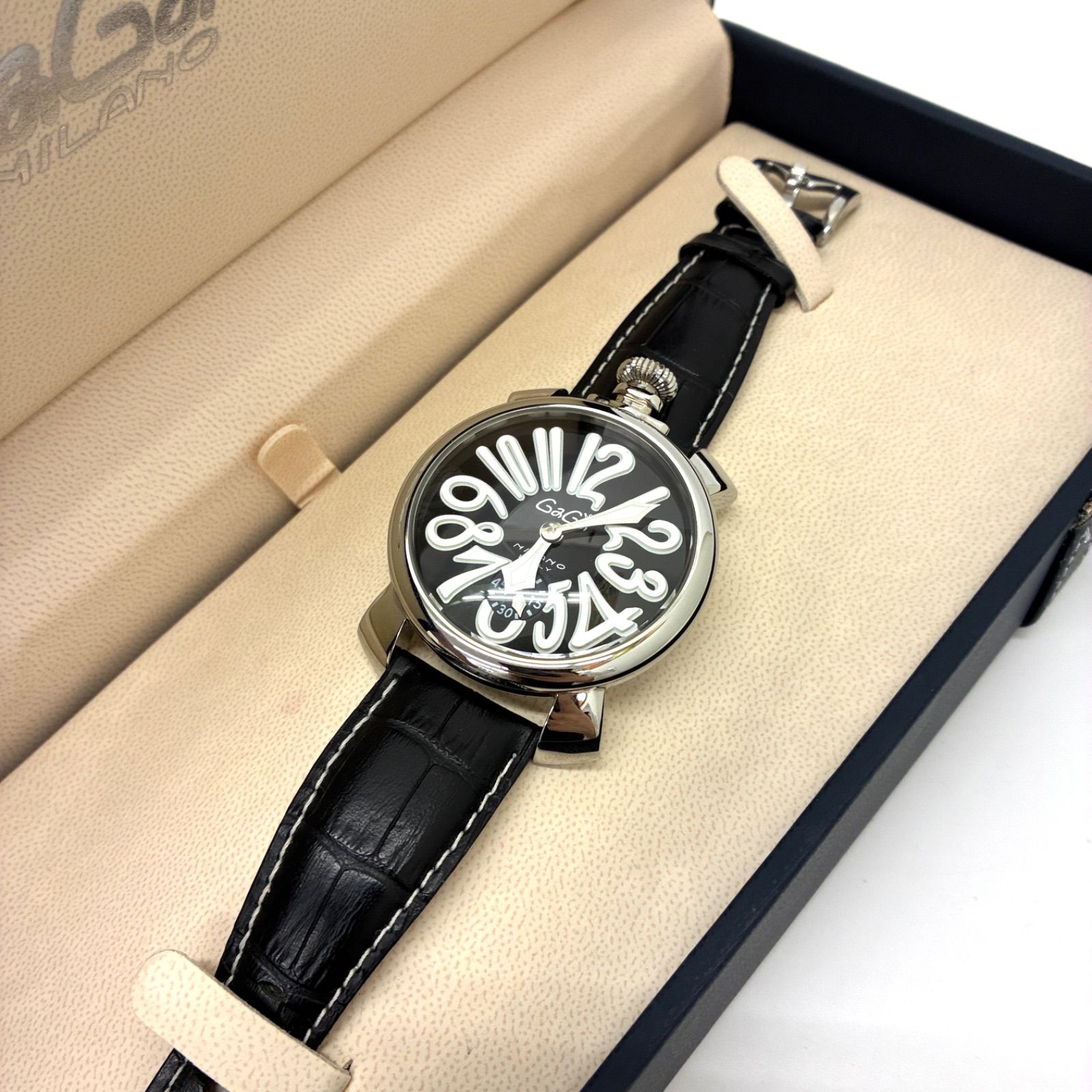 ◇GAGA MILANO◇ガガミラノ マヌアーレ 48mm シースルーバック 手巻き 