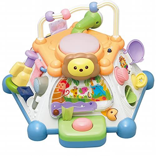 トイローヤル たのしく知育! やみつきボックス+ ( 知育玩具 / 指先遊び / 発育 ) パステルカラーが可愛い ( 音が鳴る / ぴかぴか 光る ) 0歳 1歳 2歳 赤ちゃん向けおもちゃpms bb204383