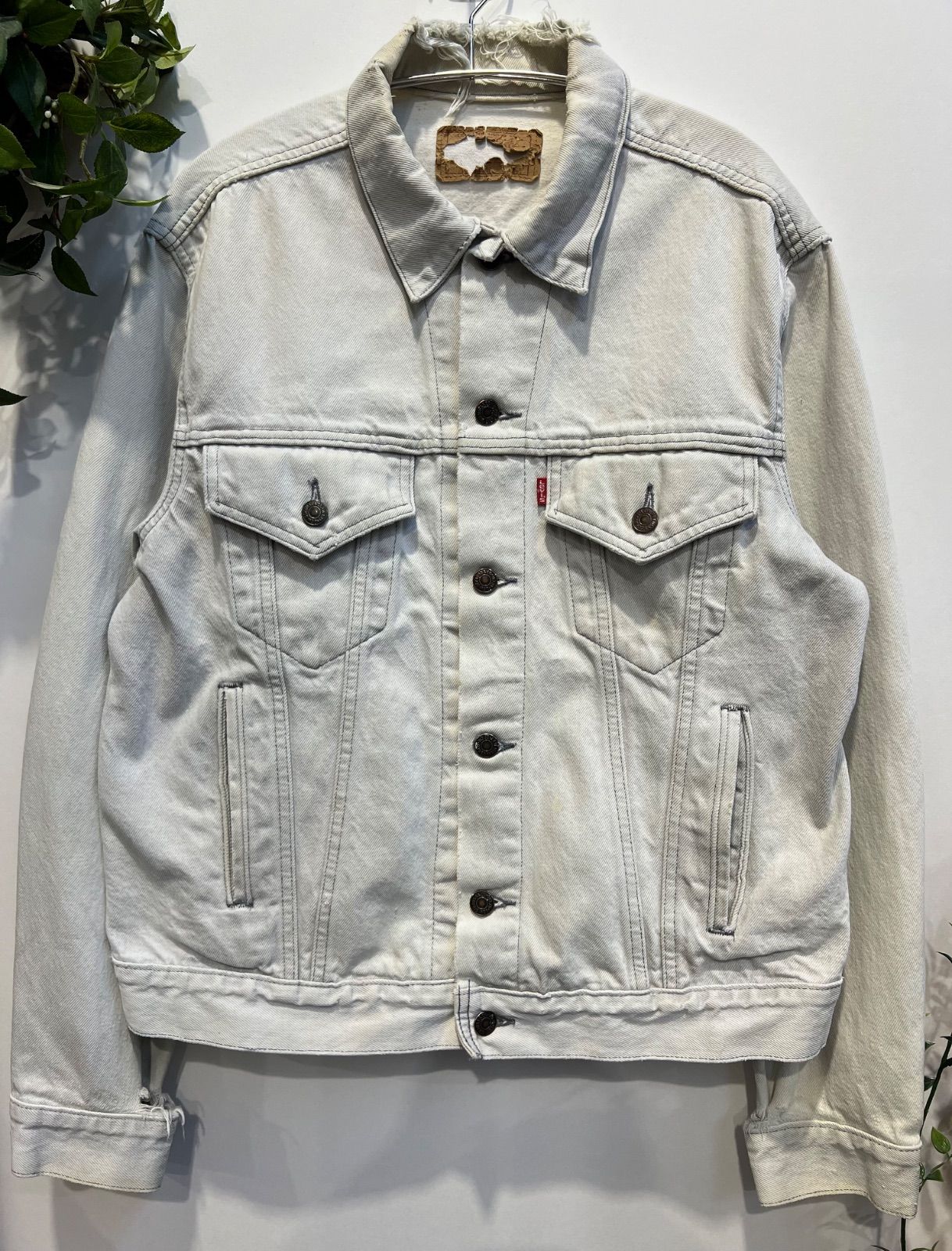 【希少】80s-90s USA製 Levi's リーバイス　70506-0257 ボタン裏　725 ホワイト デニムジャケット 12,000円